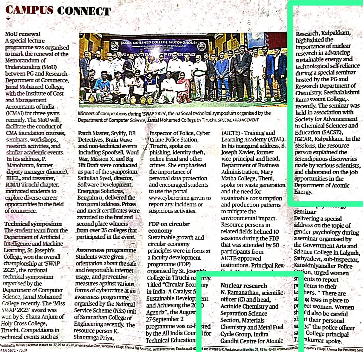 Newspaper Clipping from SRC